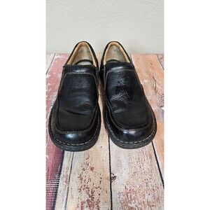 Born Mens Black Leather Slip On Size 9.5
